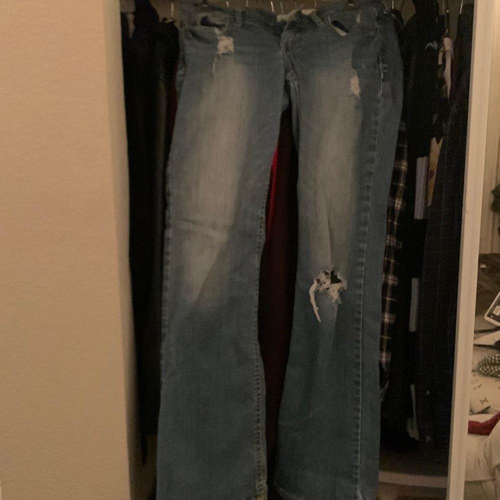 Low-Rise Blue Jeans